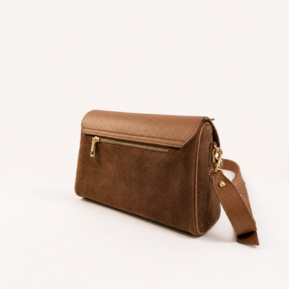 BORSA NOLA IN VERA PELLE SCAMOSCIATA