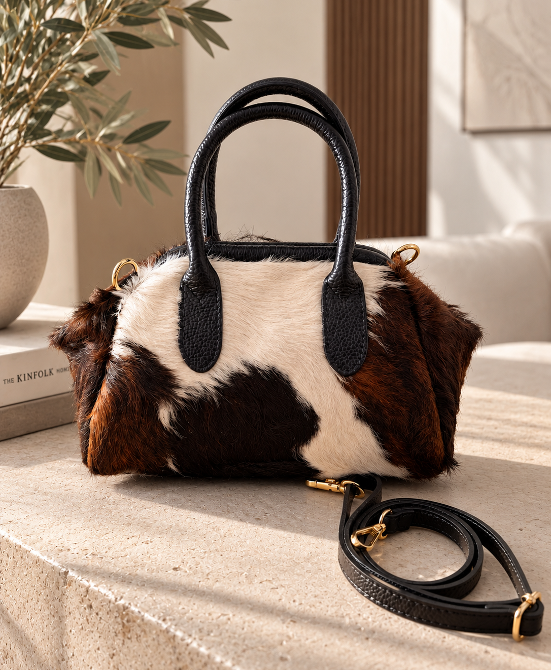 BORSA CON DOPPIO MANICO IN CAVALLINO