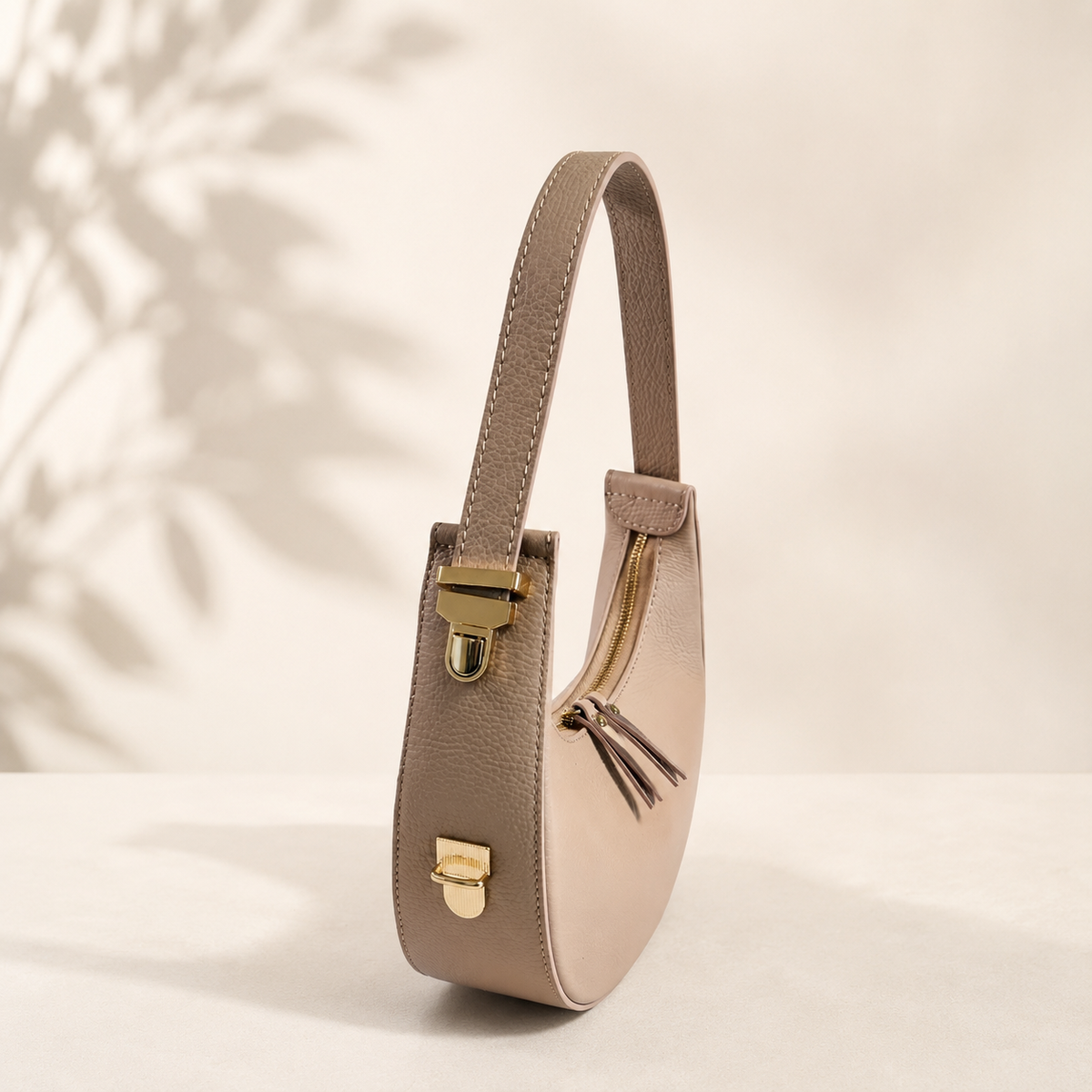 BORSA LADY MINI HOBO A SPALLA IN VERA PELLE