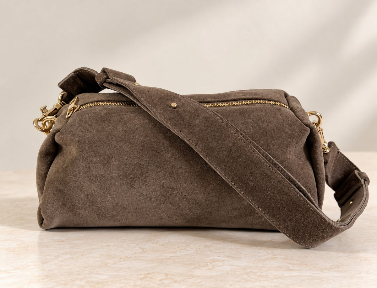 BORSA MAYA IN VERA PELLE SCAMOSCIATA