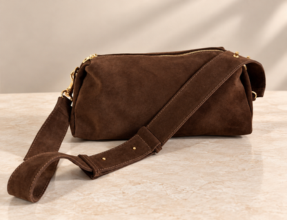 BORSA MAYA IN VERA PELLE SCAMOSCIATA