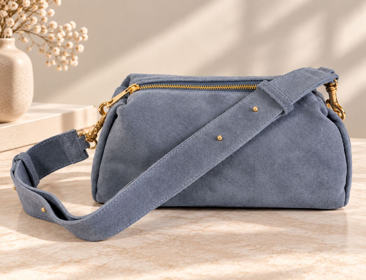 BORSA MAYA IN VERA PELLE SCAMOSCIATA