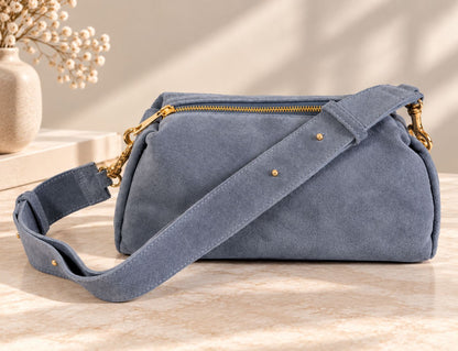 BORSA MAYA IN VERA PELLE SCAMOSCIATA