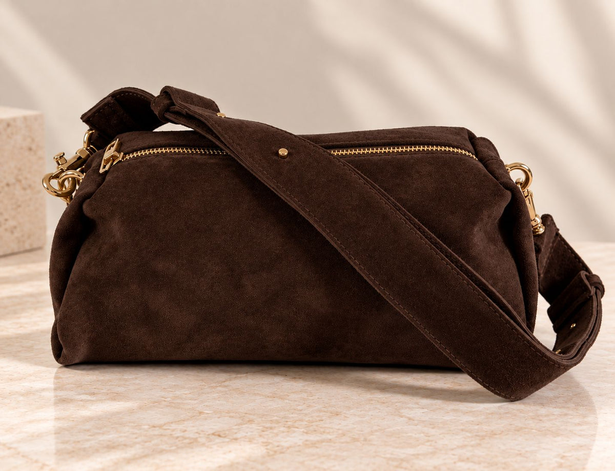BORSA MAYA IN VERA PELLE SCAMOSCIATA
