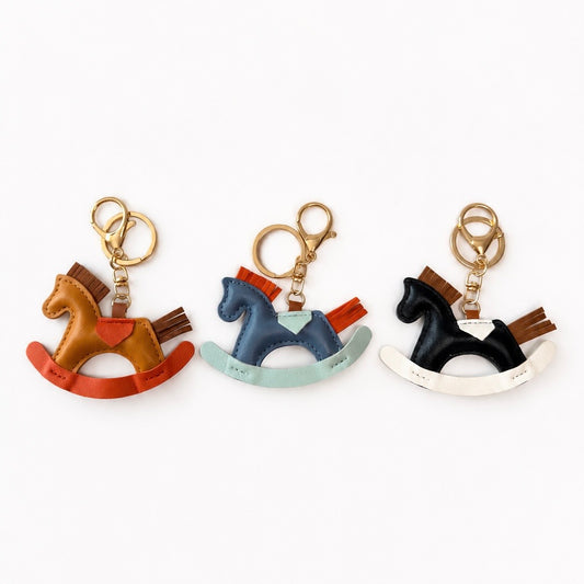 CHARM CAVALLINO A DONDOLO in vera pelle