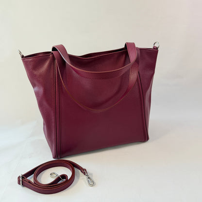 BORSA TOTE CLAUDIA IN VERA PELLE MARTELLATA