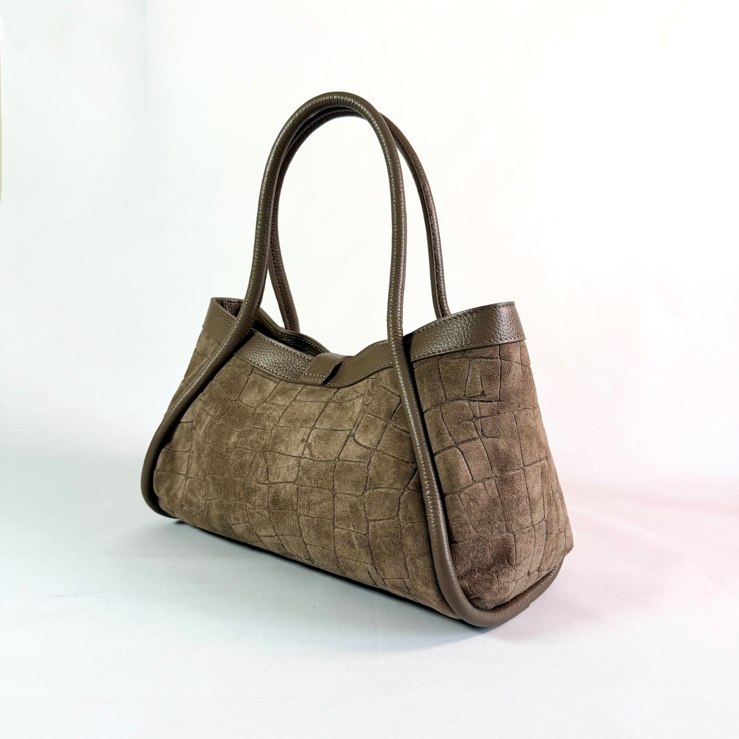 BORSA MILA CAMOSCIO STAMPA COCCO