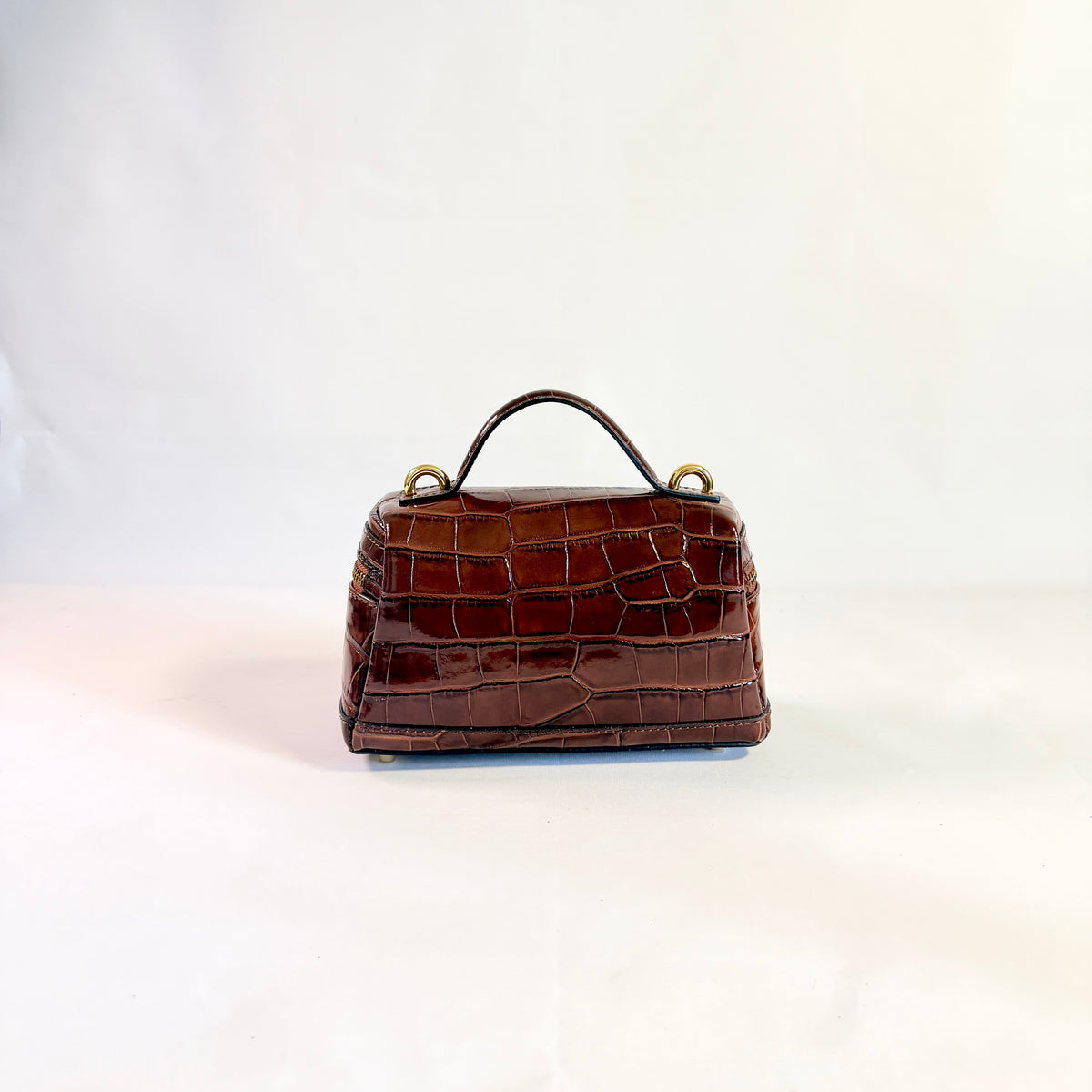 BORSA COCO A MANO IN VERA PELLE EFFETTO COCCODRILLO