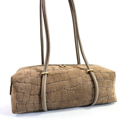 BORSA FIONA GRANDE IN CAMOSCIO EFFETTO COCCODRILLO