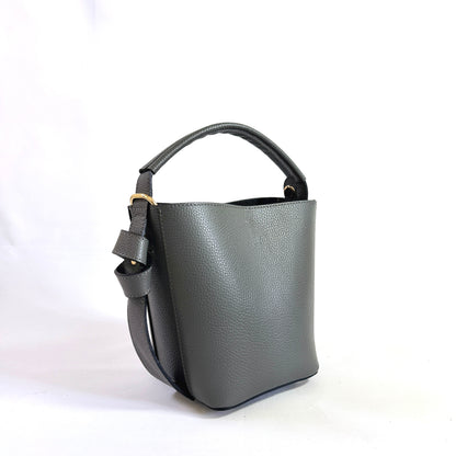 BORSA BUCKET NINA IN VERA PELLE MARTELLATA