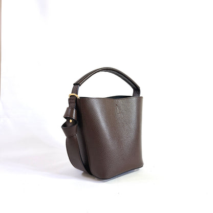 BORSA BUCKET NINA IN VERA PELLE MARTELLATA