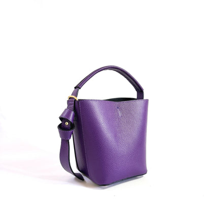 BORSA BUCKET NINA IN VERA PELLE MARTELLATA