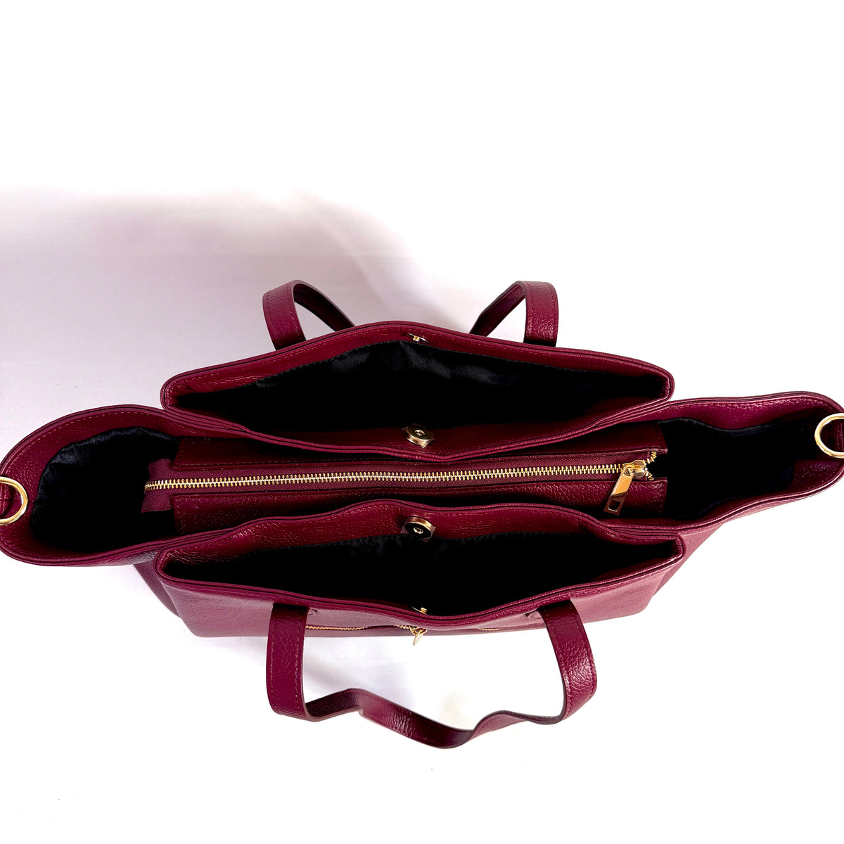 Borsa Weekend Tote Grande in Vera Pelle Martellata