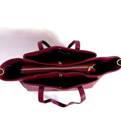 Borsa Weekend Tote Grande in Vera Pelle Martellata
