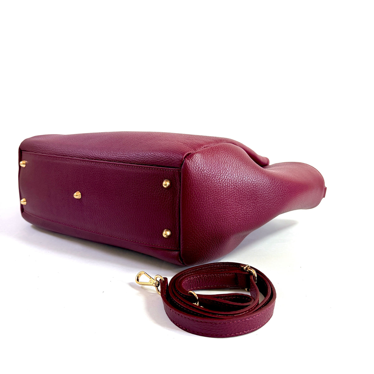 Borsa Weekend Tote Grande in Vera Pelle Martellata