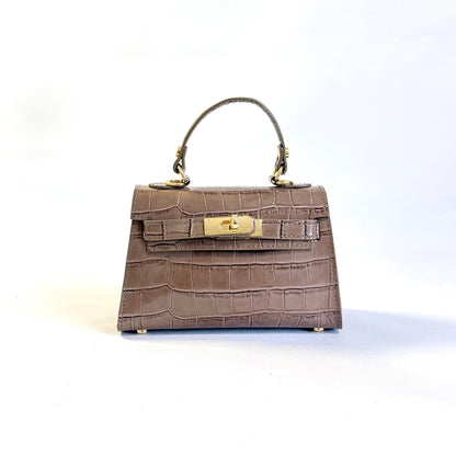 MINI BORSA ELIS IN VERA PELLE STAMPA COCCODRILLO