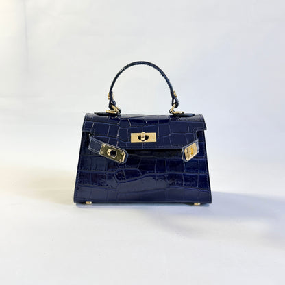 MINI BORSA ELIS IN VERA PELLE STAMPA COCCODRILLO