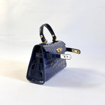 MINI BORSA ELIS IN VERA PELLE STAMPA COCCODRILLO