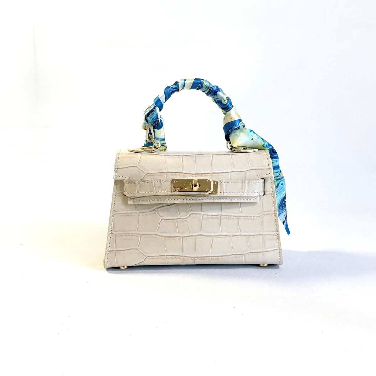 MINI BORSA ELIS IN VERA PELLE STAMPA COCCODRILLO