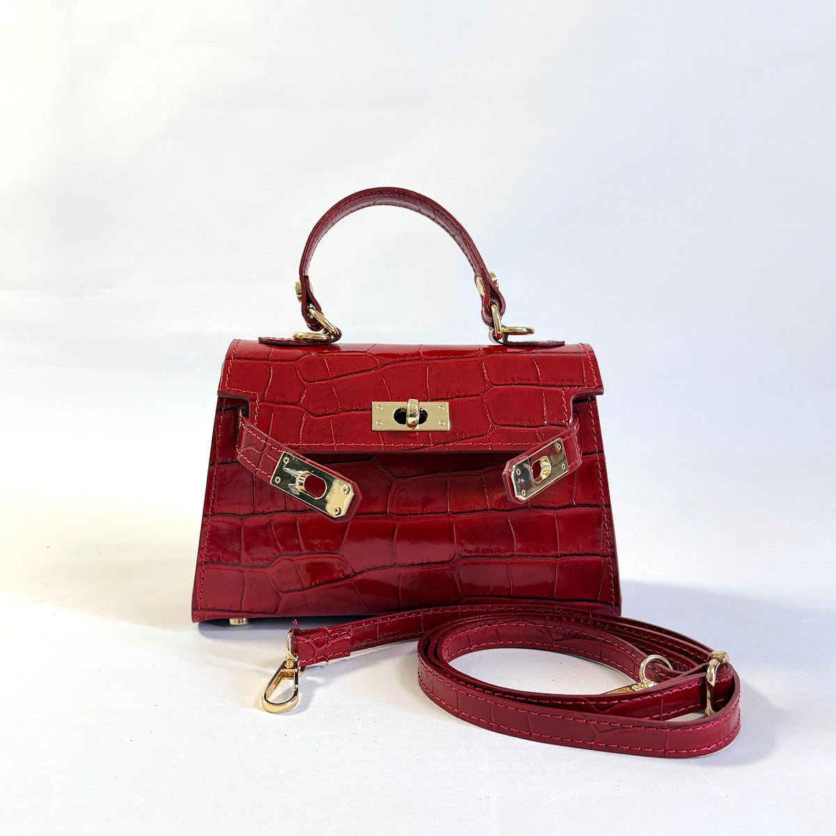 MINI BORSA ELIS IN VERA PELLE STAMPA COCCODRILLO