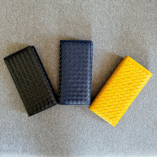 PORTAFOGLIO CONTINENTAL IN VERA PELLE INTRECCIATA 005
