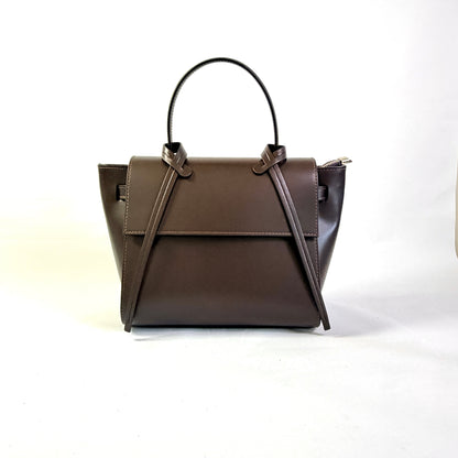 BORSA ALBA IN VERA PELLE LISCIA
