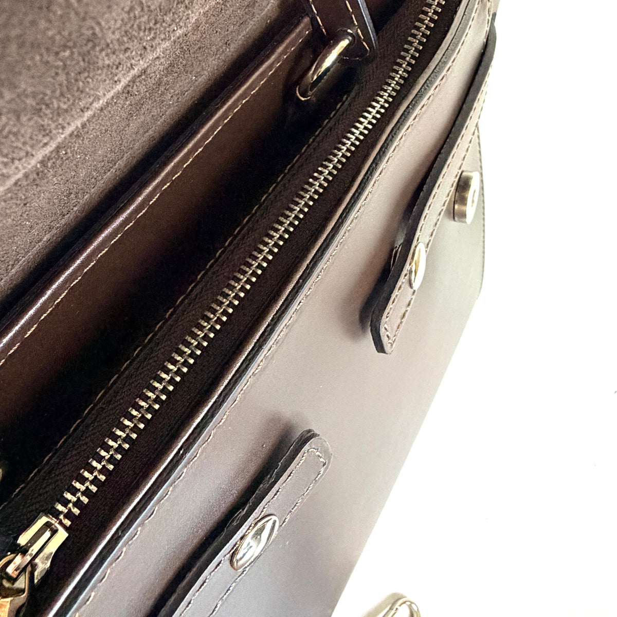 BORSA ALBA IN VERA PELLE LISCIA