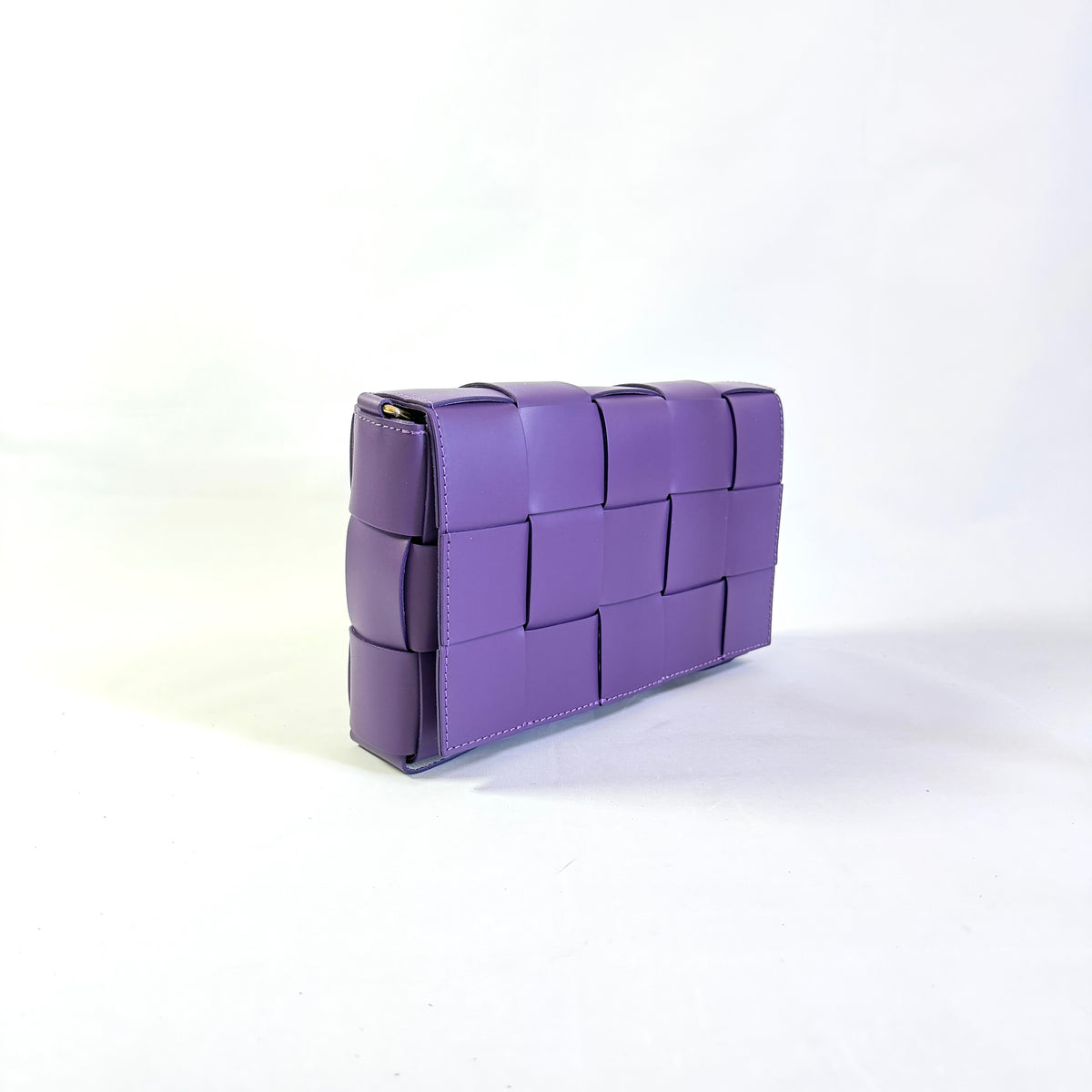 BORSA TETRIS INTRECCIATA IN VERA PELLE LISCIA MADE IN ITALY