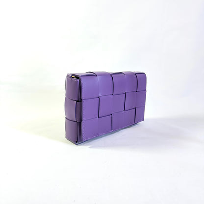 BORSA TETRIS INTRECCIATA IN VERA PELLE LISCIA MADE IN ITALY