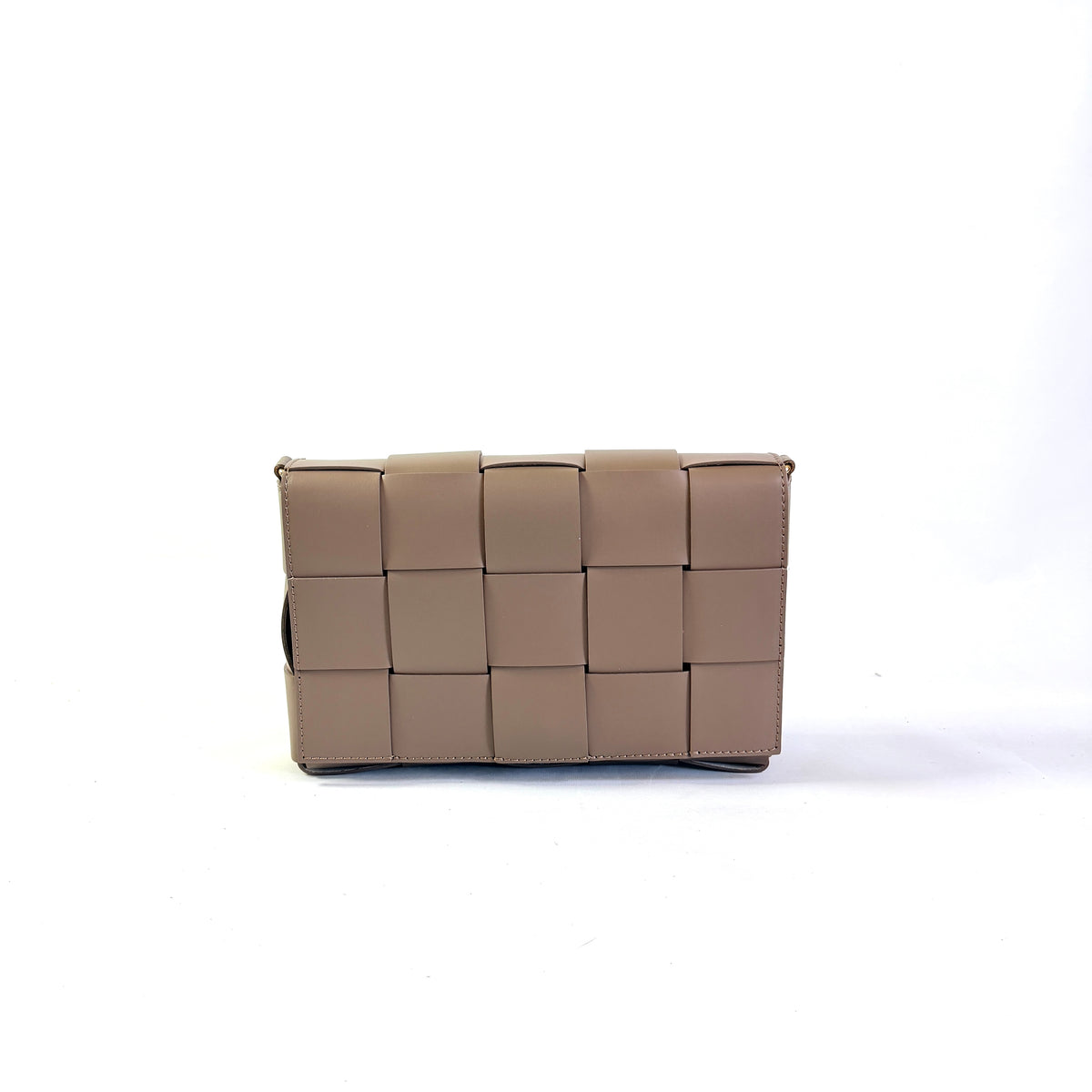 BORSA TETRIS INTRECCIATA IN VERA PELLE LISCIA MADE IN ITALY