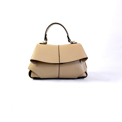BORSA ADELE MARTELLATA CON MANICO E TRACOLLA