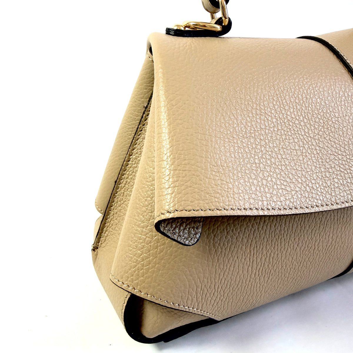 BORSA ADELE MARTELLATA CON MANICO E TRACOLLA