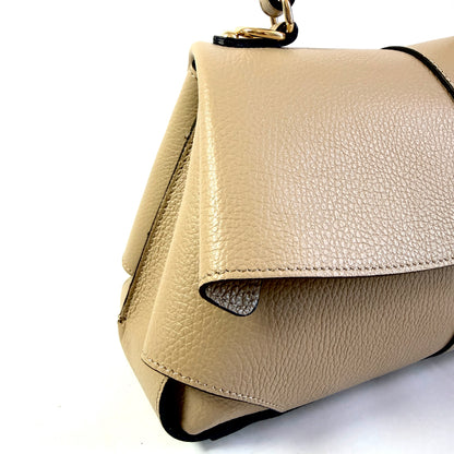 BORSA ADELE MARTELLATA CON MANICO E TRACOLLA