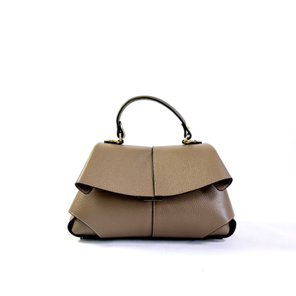 BORSA ADELE MARTELLATA CON MANICO E TRACOLLA