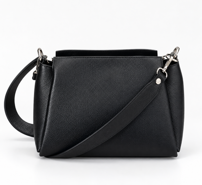 BORSA IN VERA PELLE CON 3 SCOMPARTI