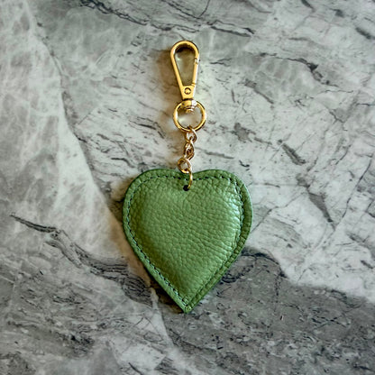 Charm Cuore in Vera Pelle – Made in Italy