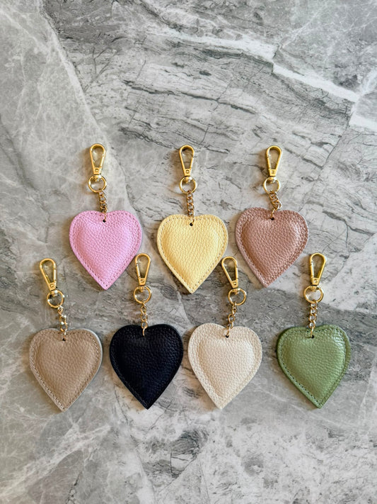 Charm Cuore in Vera Pelle – Made in Italy