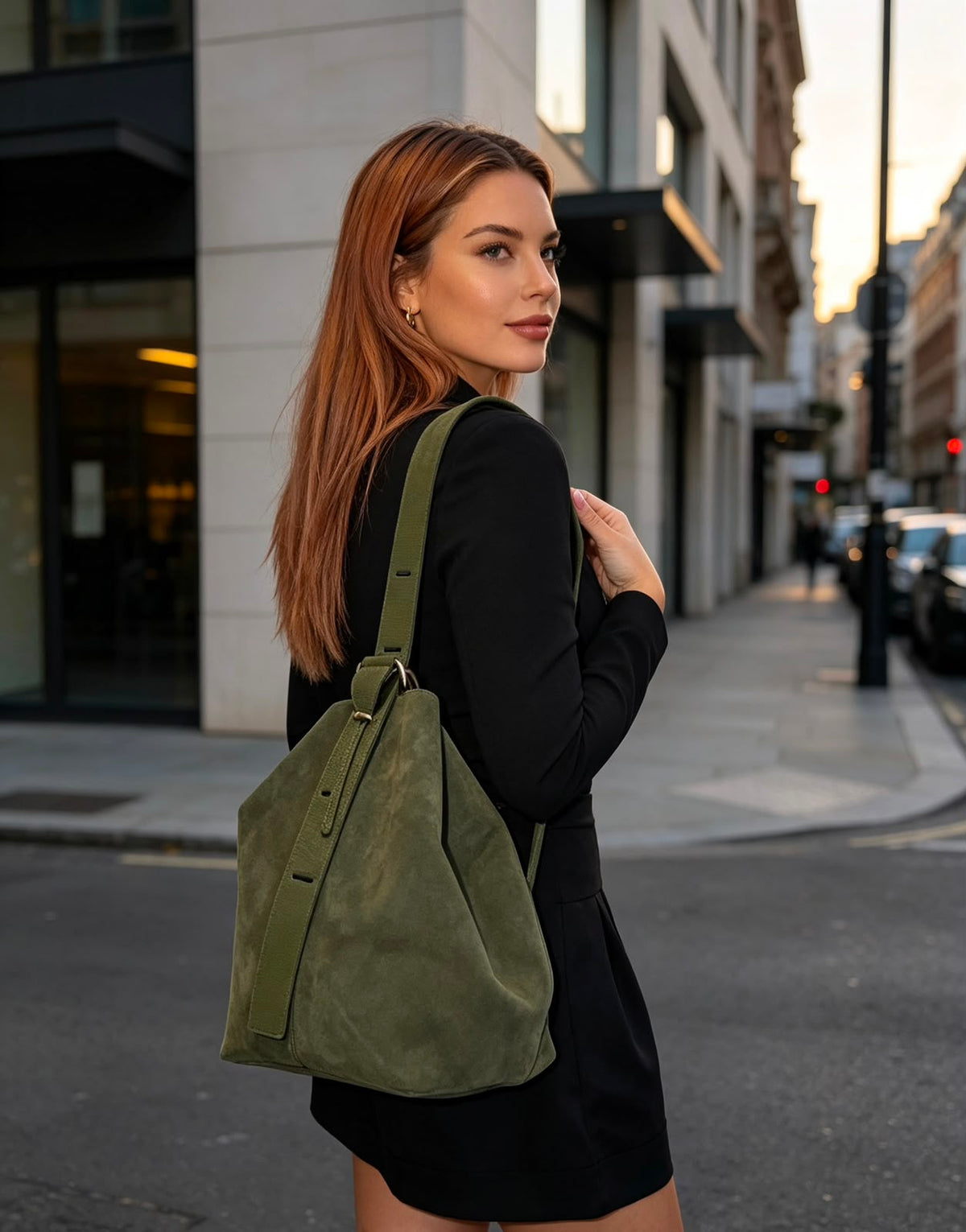 BUCKET BAG IN CAMOSCIO