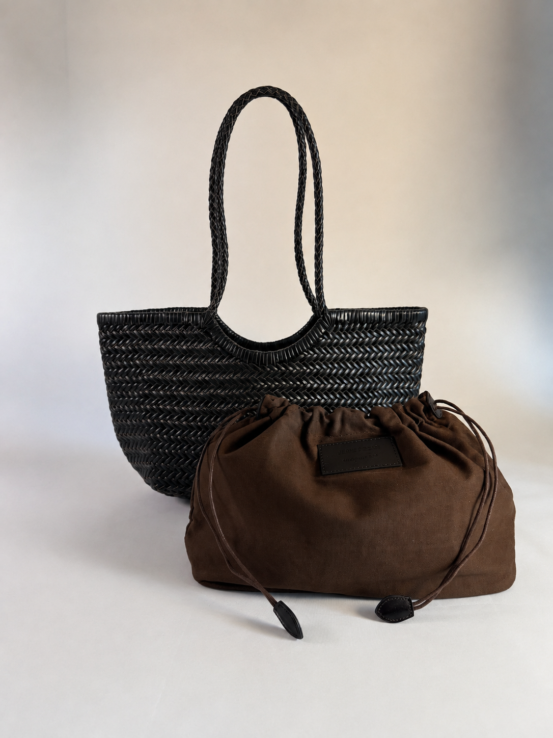 BORSA INTRECCIATA AGHATA MEDIA IN VERA PELLE