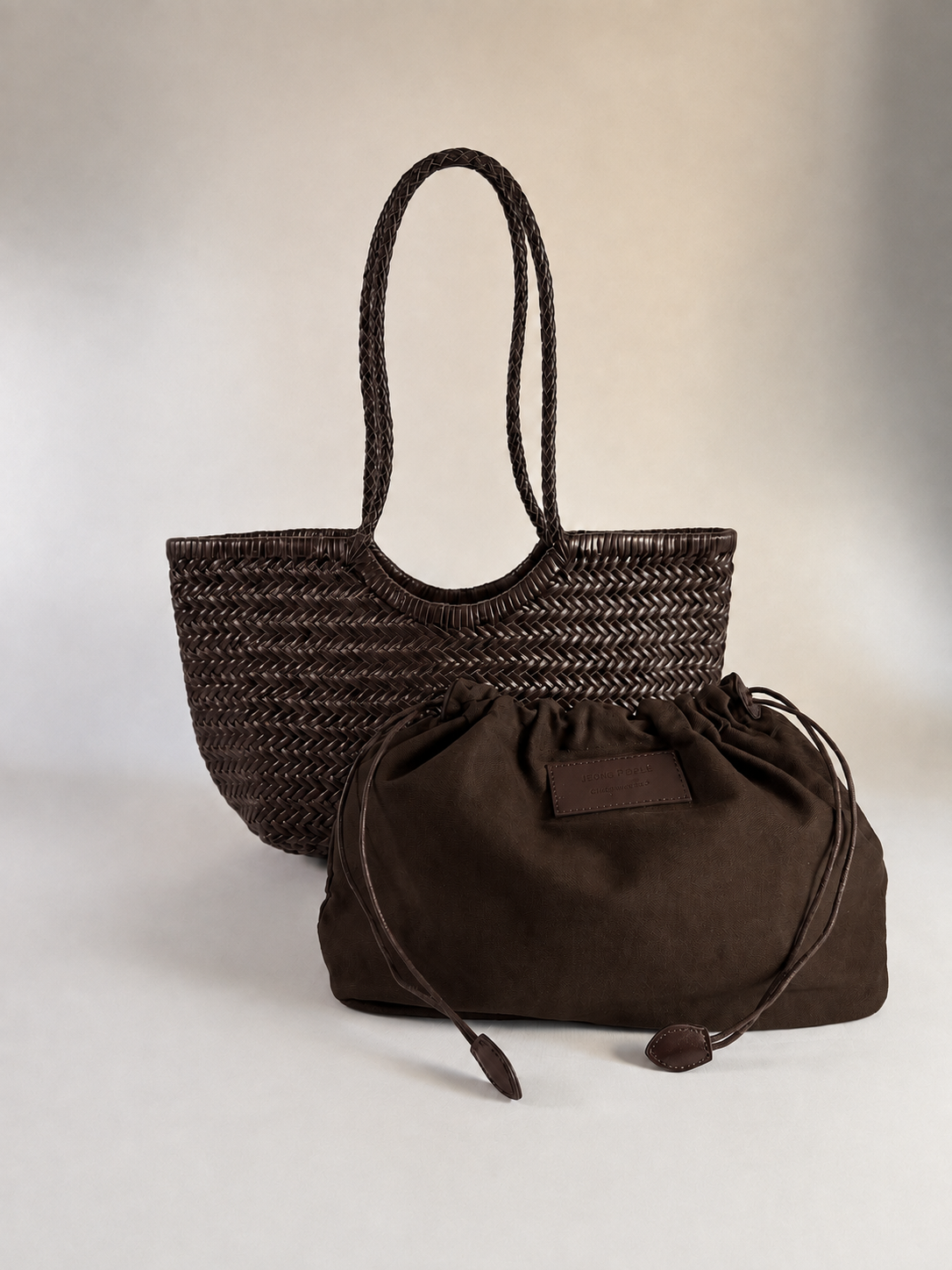 BORSA INTRECCIATA AGHATA MEDIA IN VERA PELLE